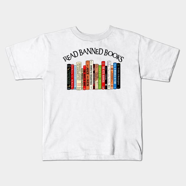 Read Banned Books Kids T-Shirt by Xtian Dela ✅